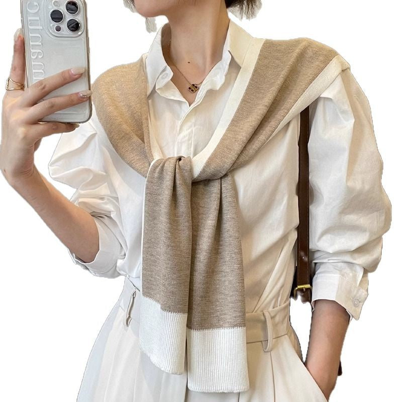 Scarf Matching Shirt Color Matching Classic Style Outer Wear Small Waistcoat