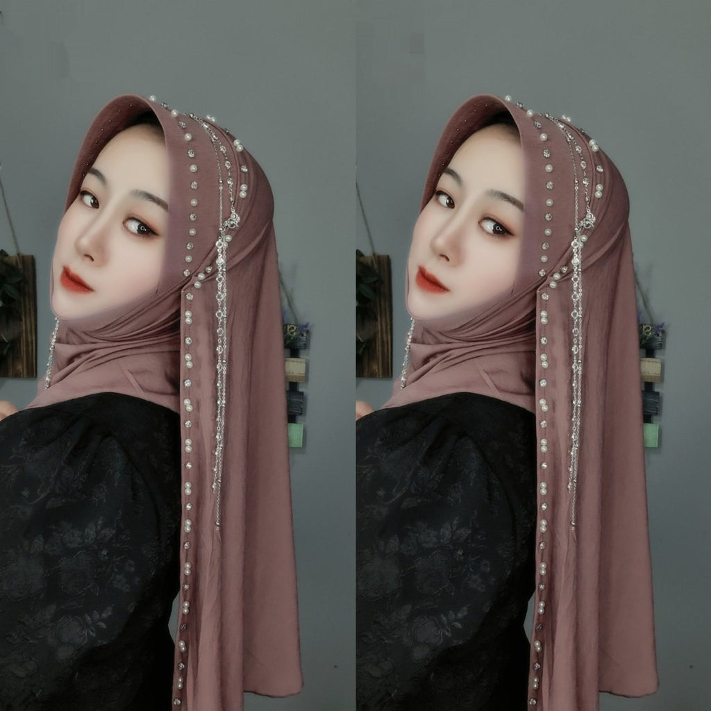 Hard Brim Heavy Industry Tassel Wrapped Scarf