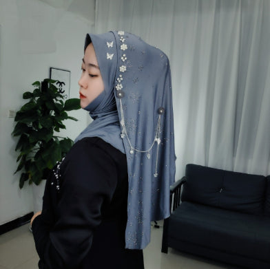 Milk Silk Snowflake Tassel Soft Brim Wrap Scarf