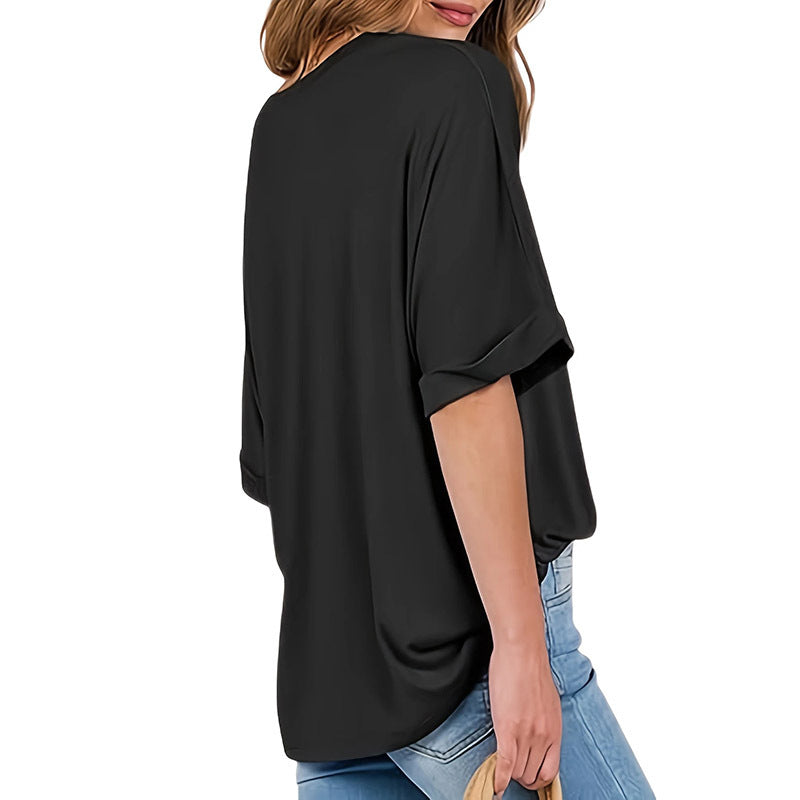 3 Pcs Women Oversized T-Shirt Short Sleeve Crew Neck Tee Tops Summer Casual Loose Tee T-Shirt