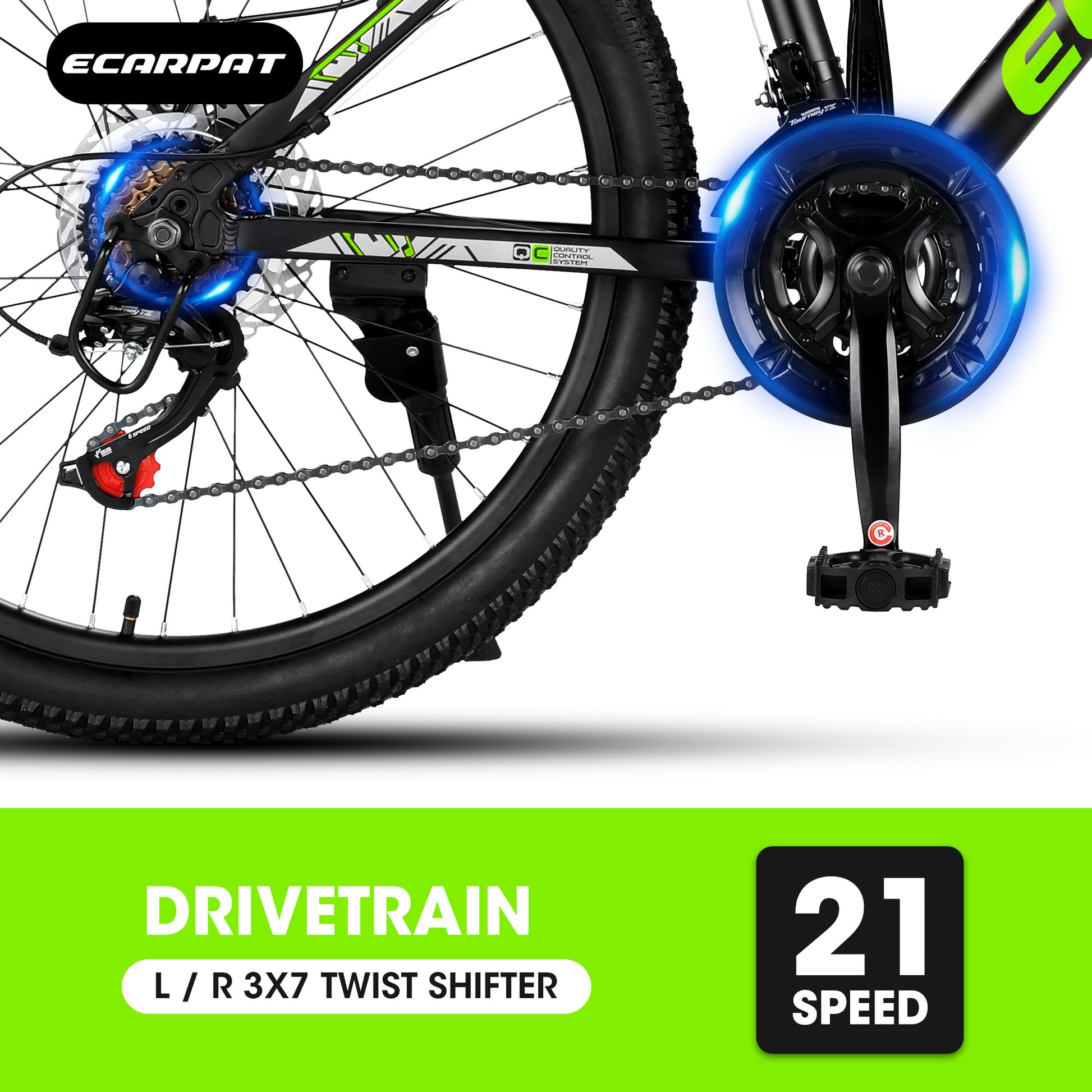 A24299 24 Inch Mountain Bike Bicycle For Adults Aluminium Frame Bike Shimano 21-Speed With Disc Brake