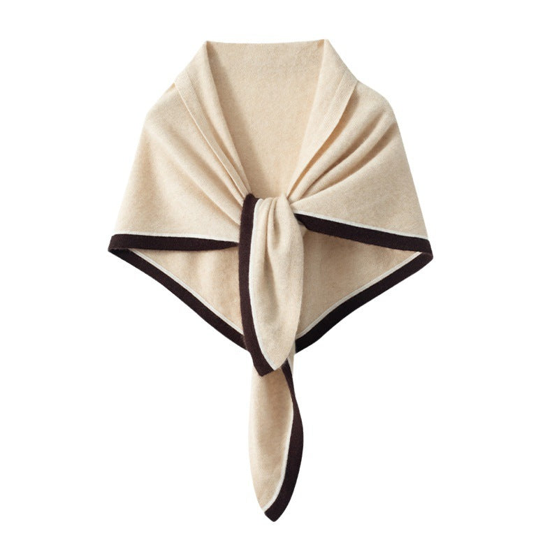 Knitted Triangular Binder Shawl For Women