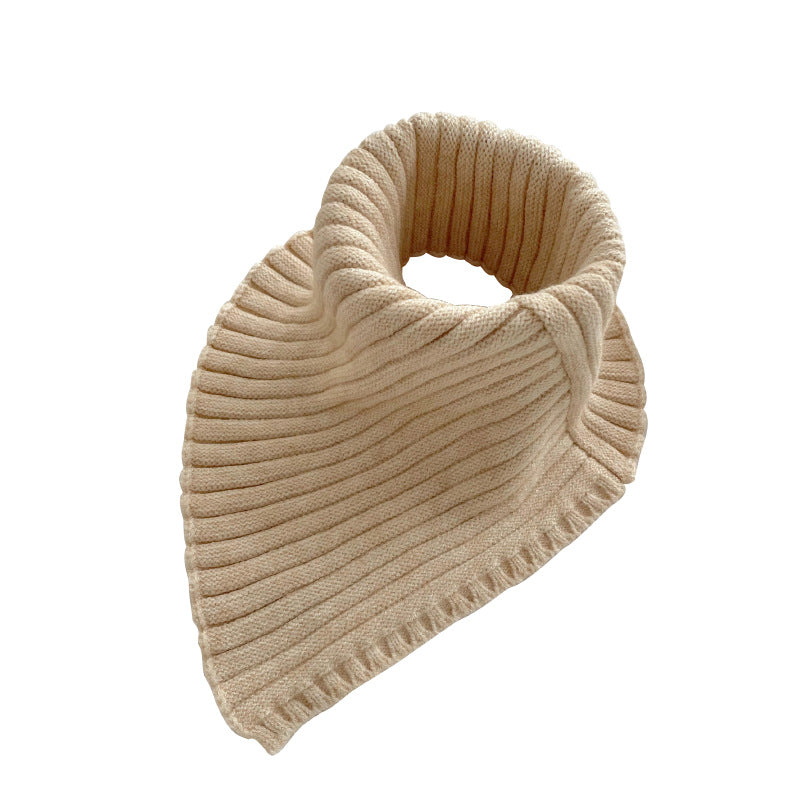 Knitting Bandana Versatile Pure Color Warm Keeping Neck Protector