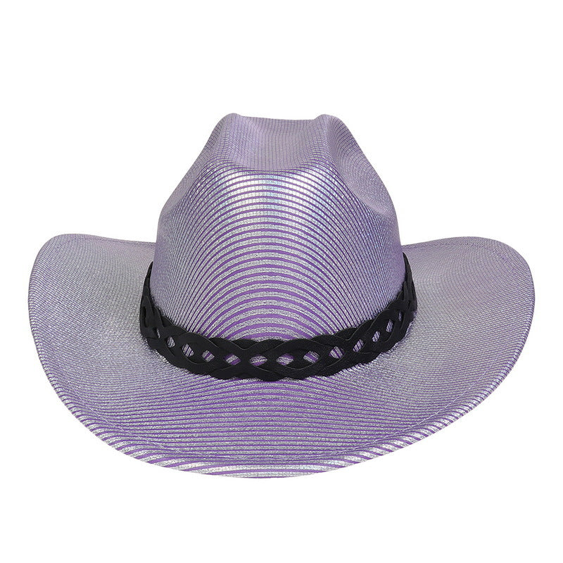 Pearlescent Cowboy Hat Ball Party Topper Performance Props Cap