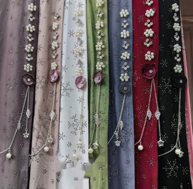 Milk Silk Snowflake Tassel Soft Brim Wrap Scarf