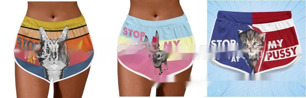 Digital Trendy Casual Women's Shorts